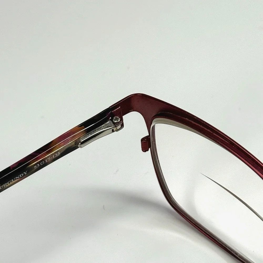 LAURA ASHLEY Caroline Eyeglasses Frame Only 53-17-135 Dark Burgundy Red Full Rim
